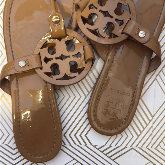Tory Burch Miller Tan/Brown Sandals - size 7 - Picture 3 of 5